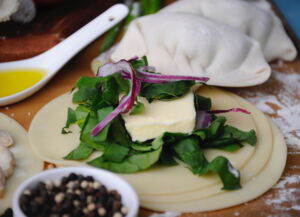 Empandas mit Spinat als ausgezeichnete argentinische Spezialitätet